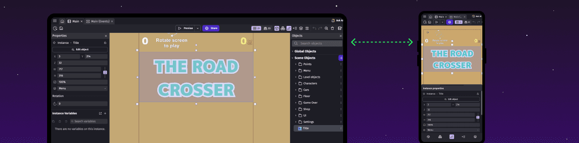 Gdevelop Project Manager Panel Features | GDevelop