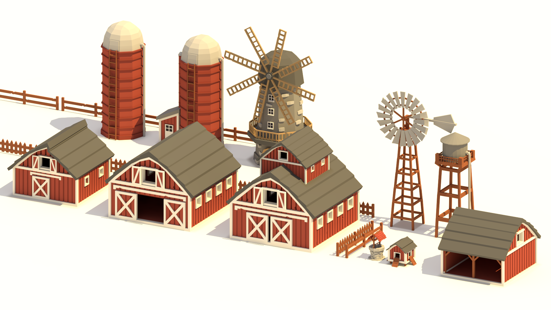 3D Farm Buildings