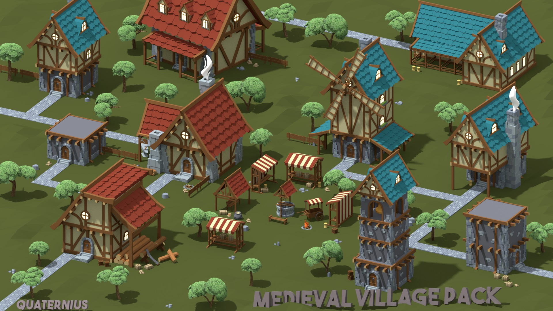3D Medieval Village
