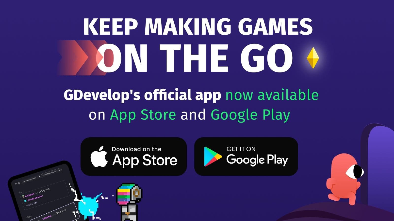 Download Gdevelop GDevelop now on iOS: The First No-Code & Open-Source Game Engine for ...